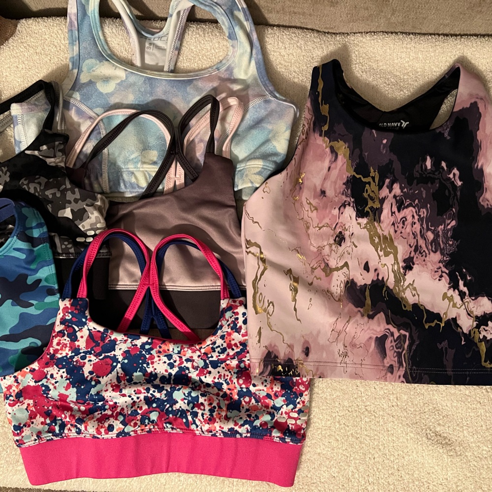 Lot of Girls Sports Bras